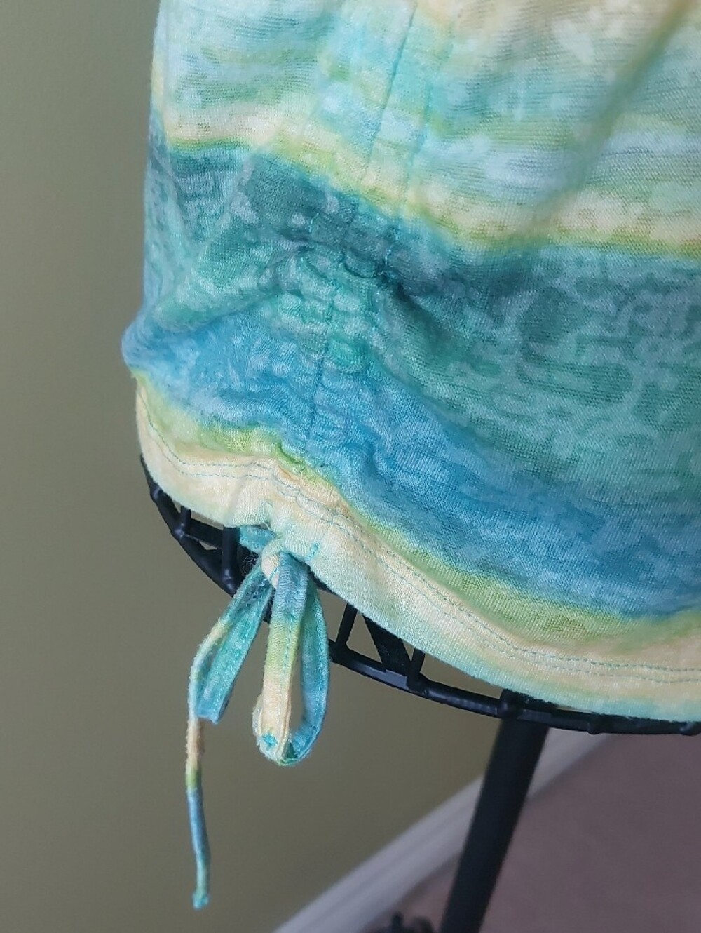 LAURA, Everyday Striped Blue, Green & Yellow Women's Tunic - Picture 4 of 13